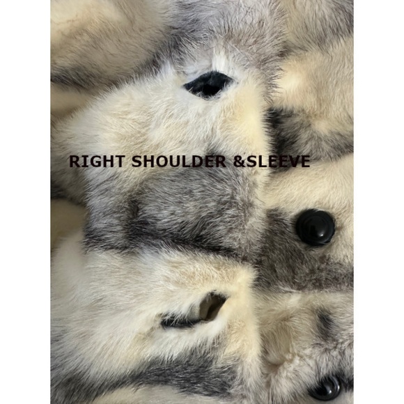 Vtg 60s 70s Damaged Cross Mink Fox Collar Hem Fur Coat S - Picture 11 of 15